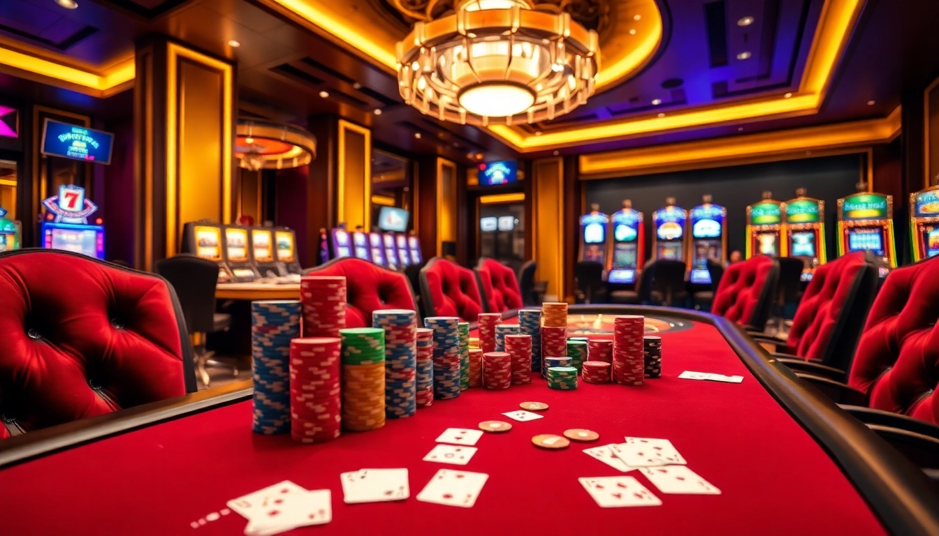 Experience the thrill of nhà cái UU88 with an exciting casino scene featuring poker and roulette.
