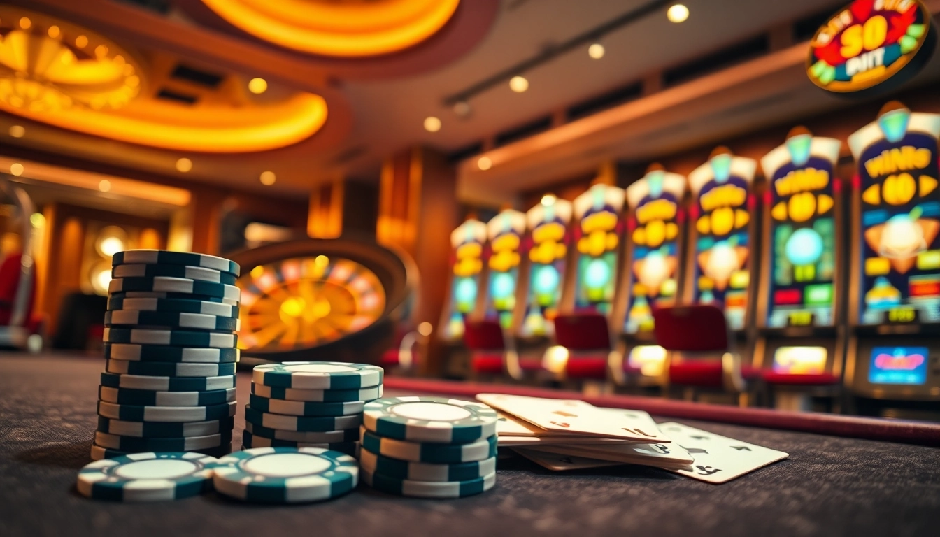 Exciting gambling visuals featuring poker chips and roulette representing https://pg88hz.vip/.