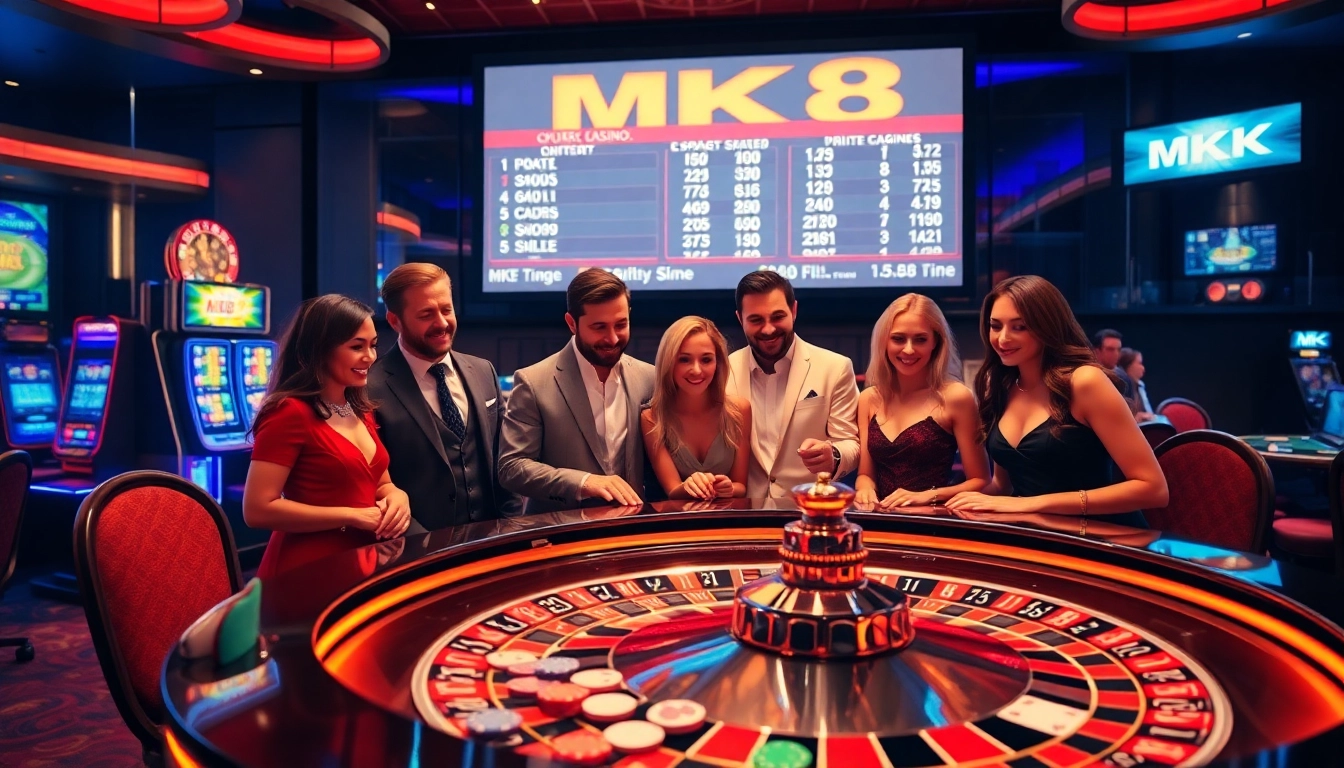 Experience the excitement of MK8 casino betting with vibrant tables and diverse players.