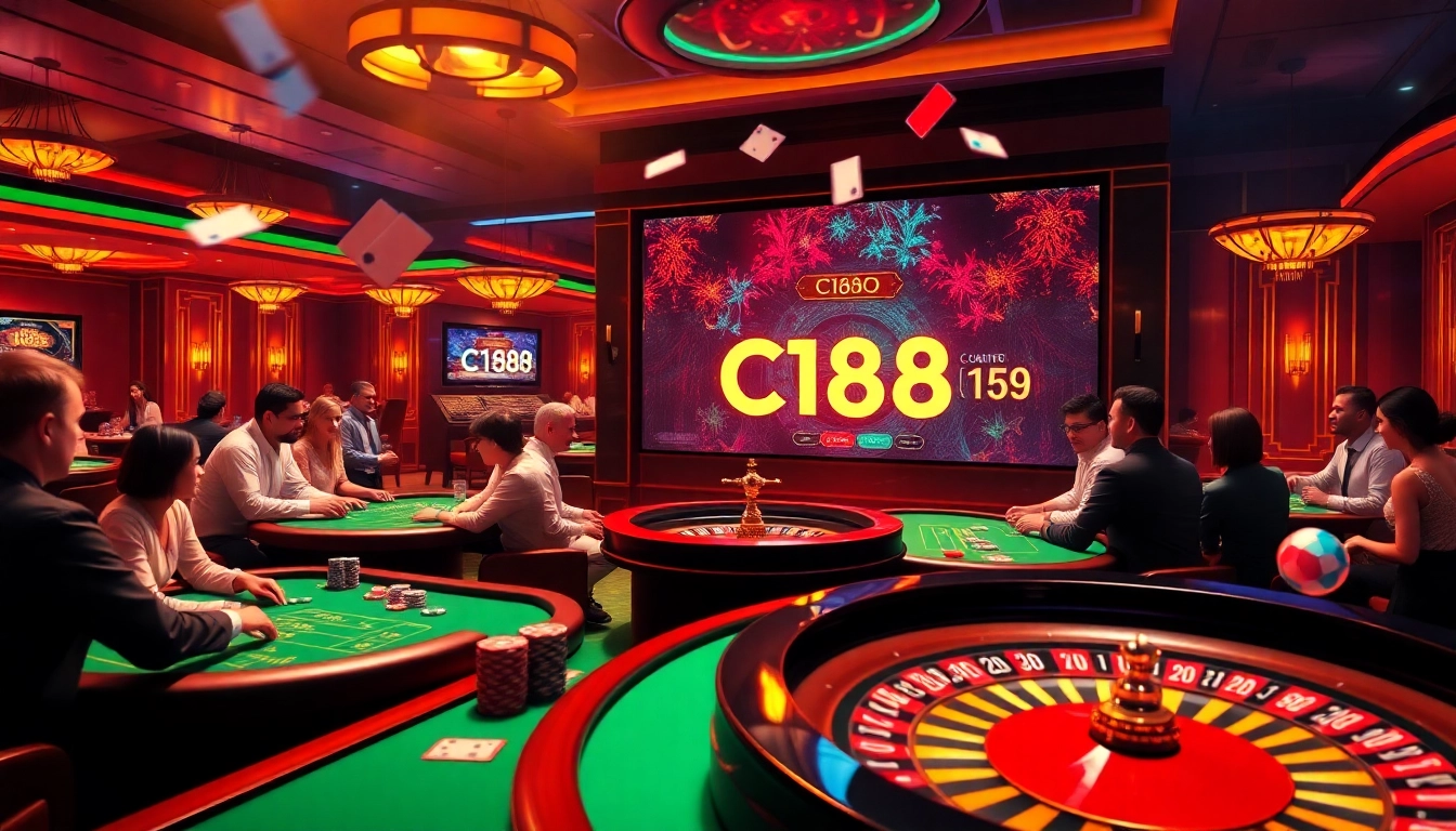 Experience the excitement of gambling at C168 with vibrant tables and online interfaces.